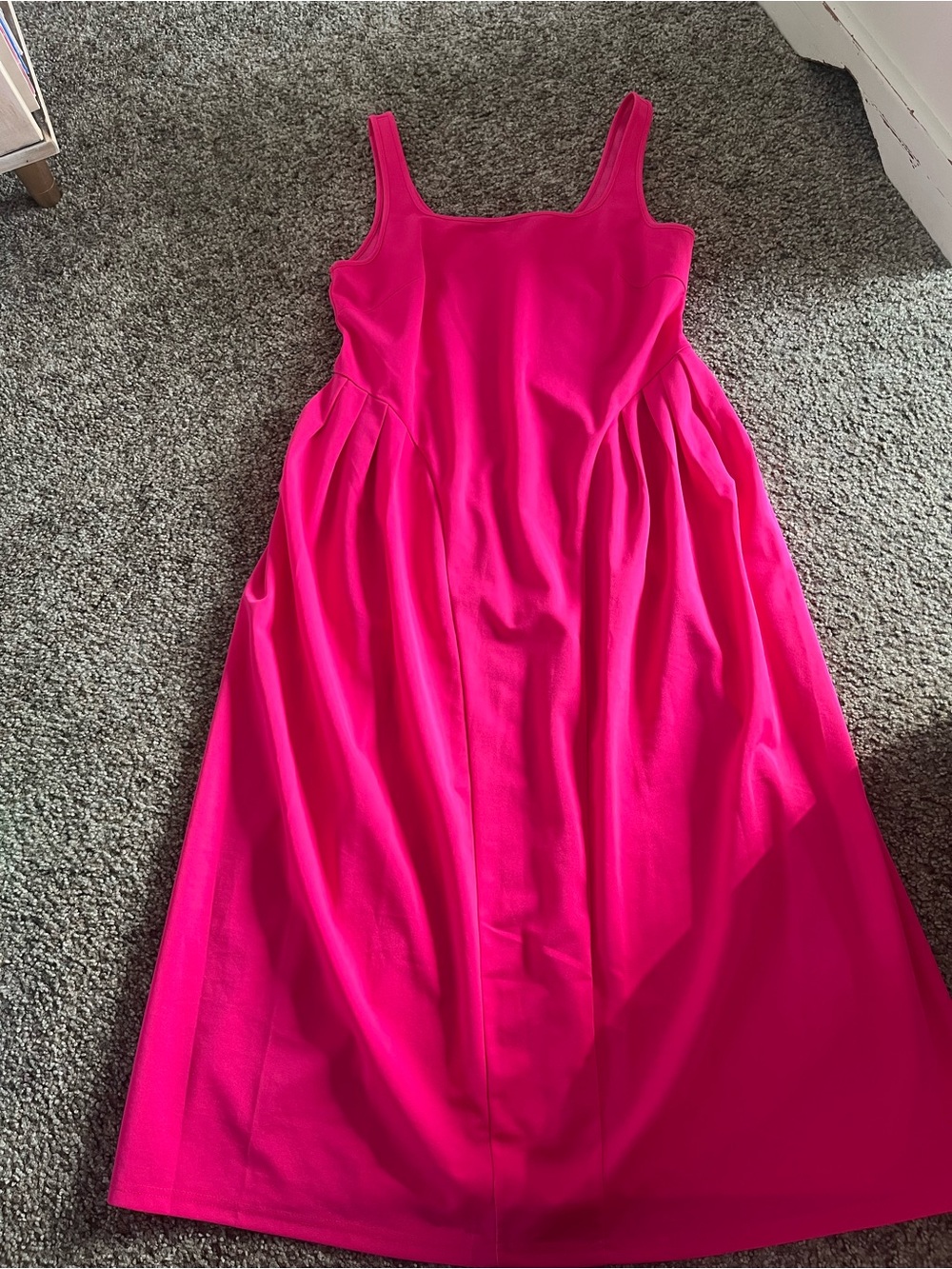 Bright Fuchsia Sleeveless A-Line Dress
